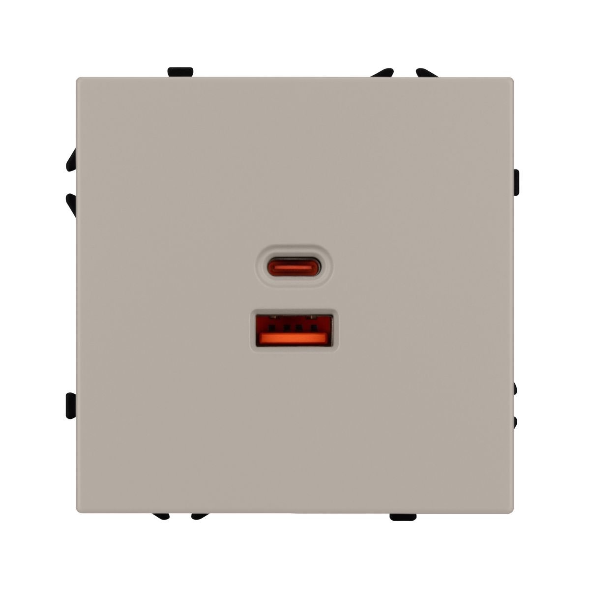 USB Розетка тип A+C софт-тач кашемир Arlight SCT-MUAC-SFPL-FC-CA (65W, QC3) 059446(1)