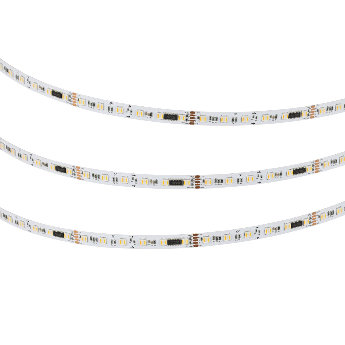 Светодиодная лента Arlight DMX-B60-12mm 24V RGBW-MIX-PX6 (15 W/m, IP20, 5m) 065140
