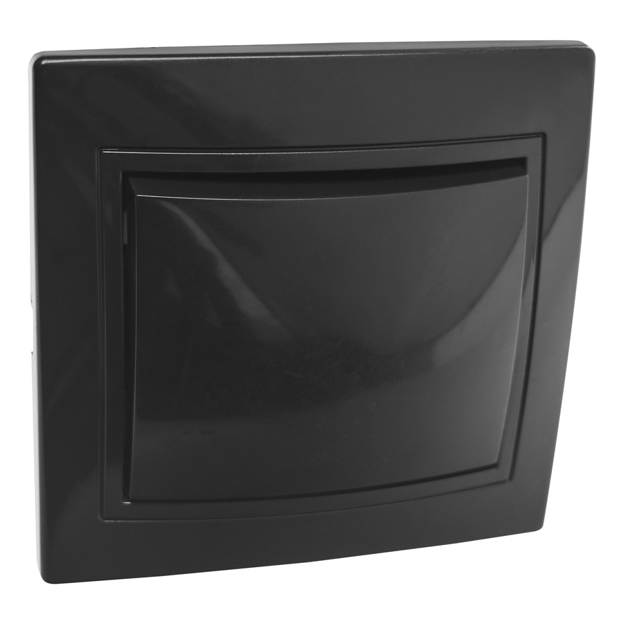 Выключатель 1 кл. скрытой установки 10А 250В IP20, черный (керамика) 