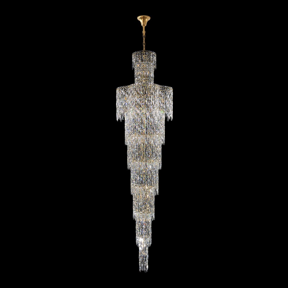 Каскадная люстра Crystal Lux ABRIL SP28 GOLD
