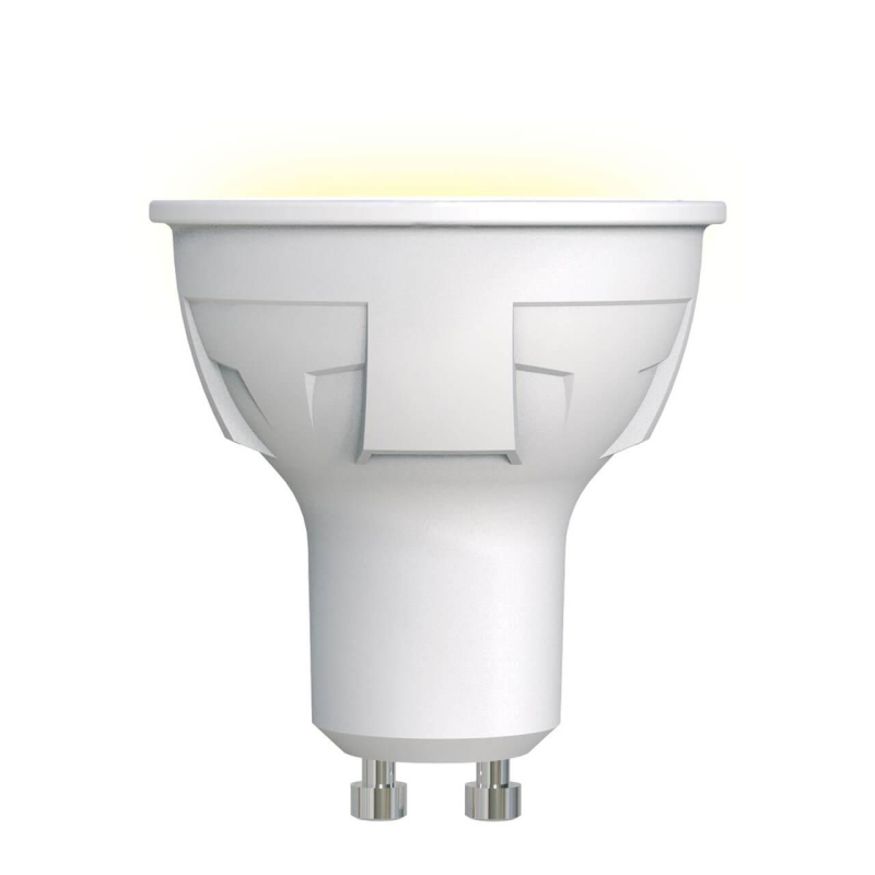 Лампа светодиодная (UL-00002423) Uniel GU10 6W 3000K матовая LED-JCDR 6W/WW/GU10/FR PLP01WH