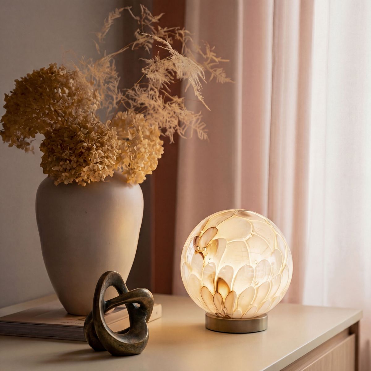 Настольная лампа с плафоном ручной работы Bogate's Crystall 1_102 a072034