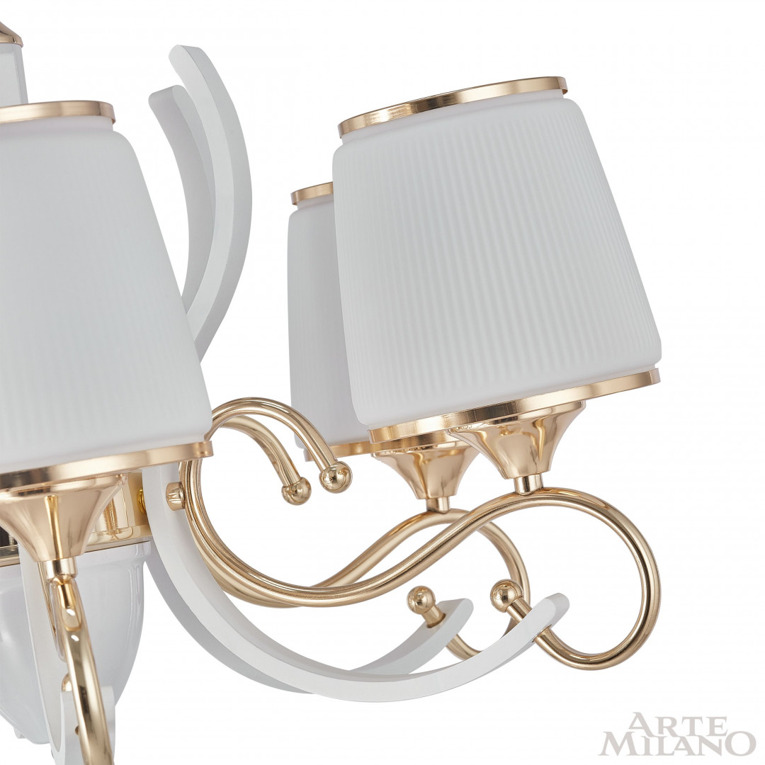 Подвесная люстра Arte Milano Florentia-3857 303857/5 Wh/Gd