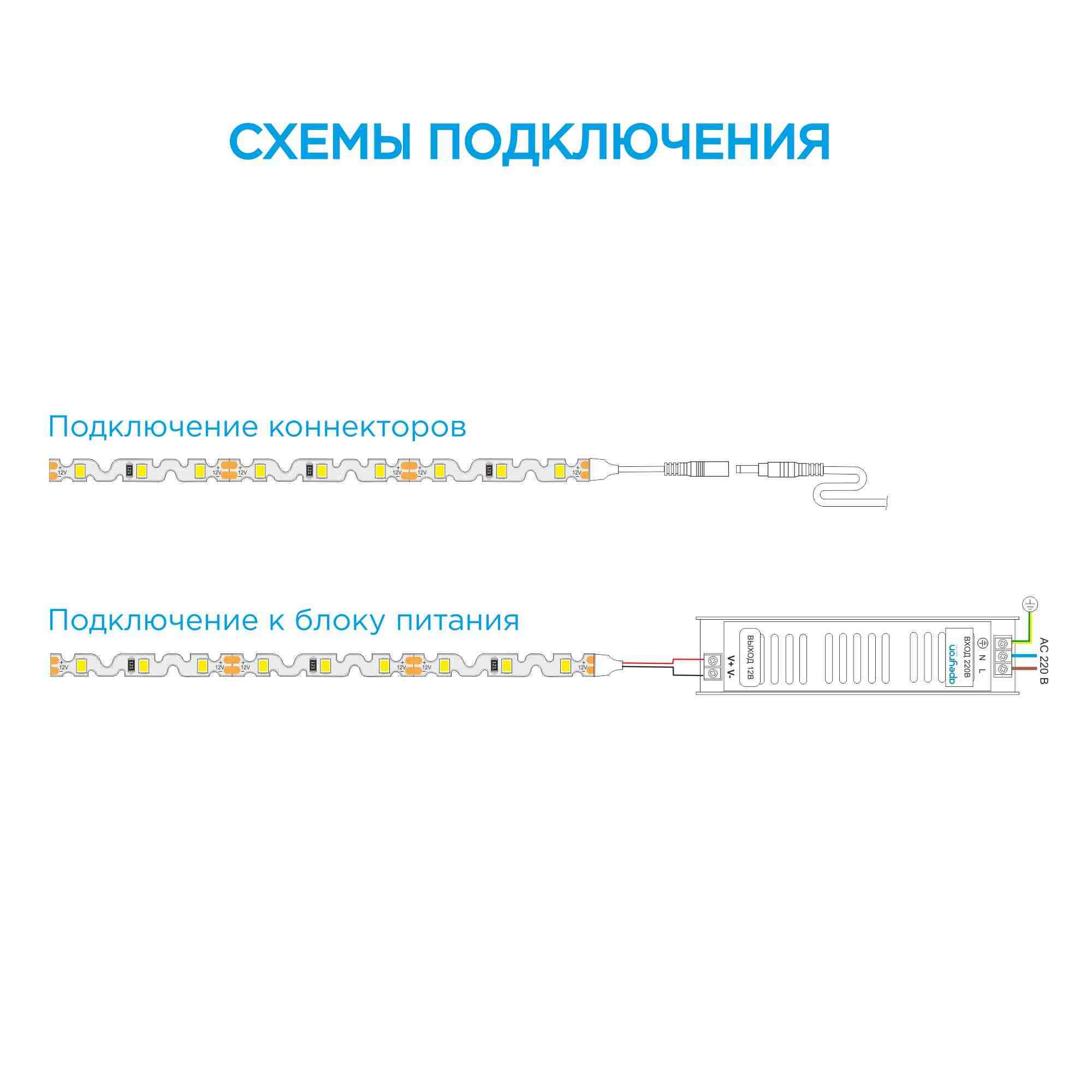 Светодиодная лента Apeyron 12В СТ 4,8Вт/м smd2835 60д/м IP20 400Лм/м 10м, 4000К 00-132 в Москве