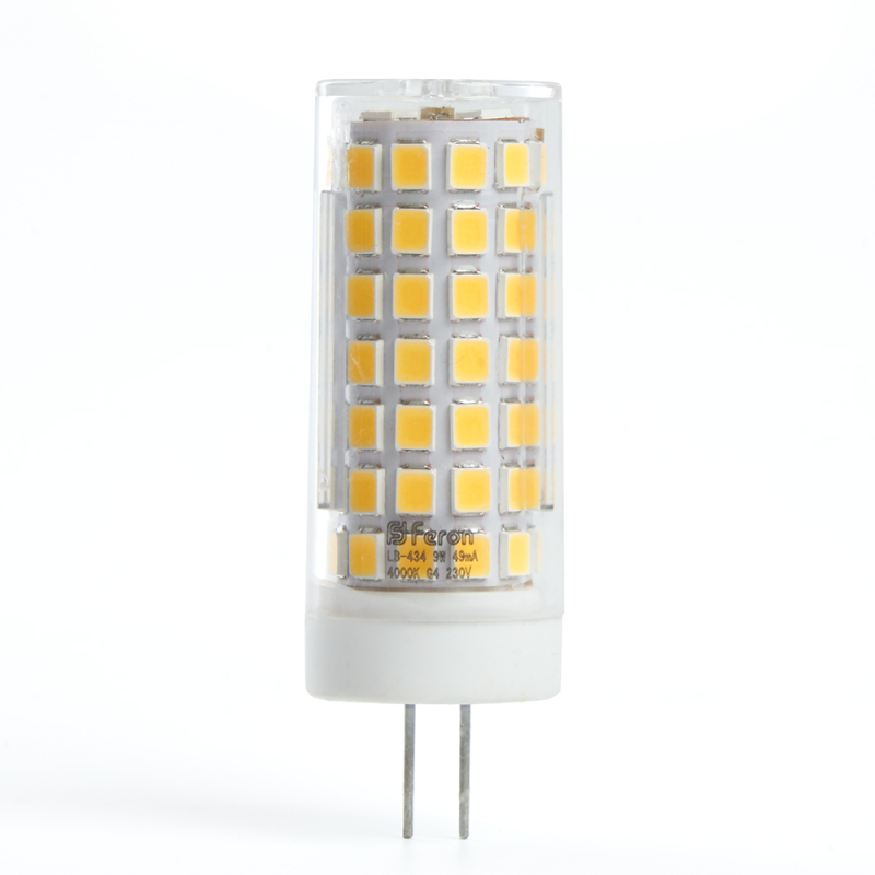 Лампа светодиодная Feron G4 9W 4000K капсульная LB-434 38144