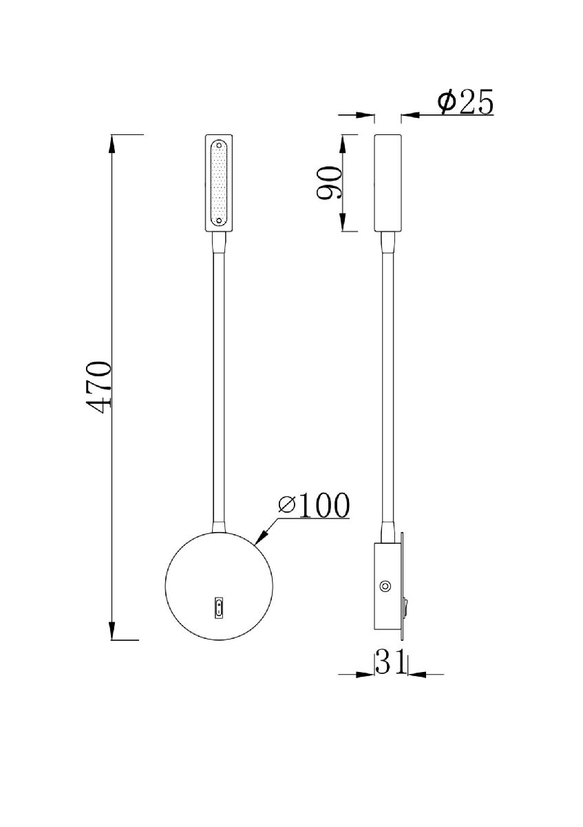Бра Maytoni Stem C035WL-L3B3K