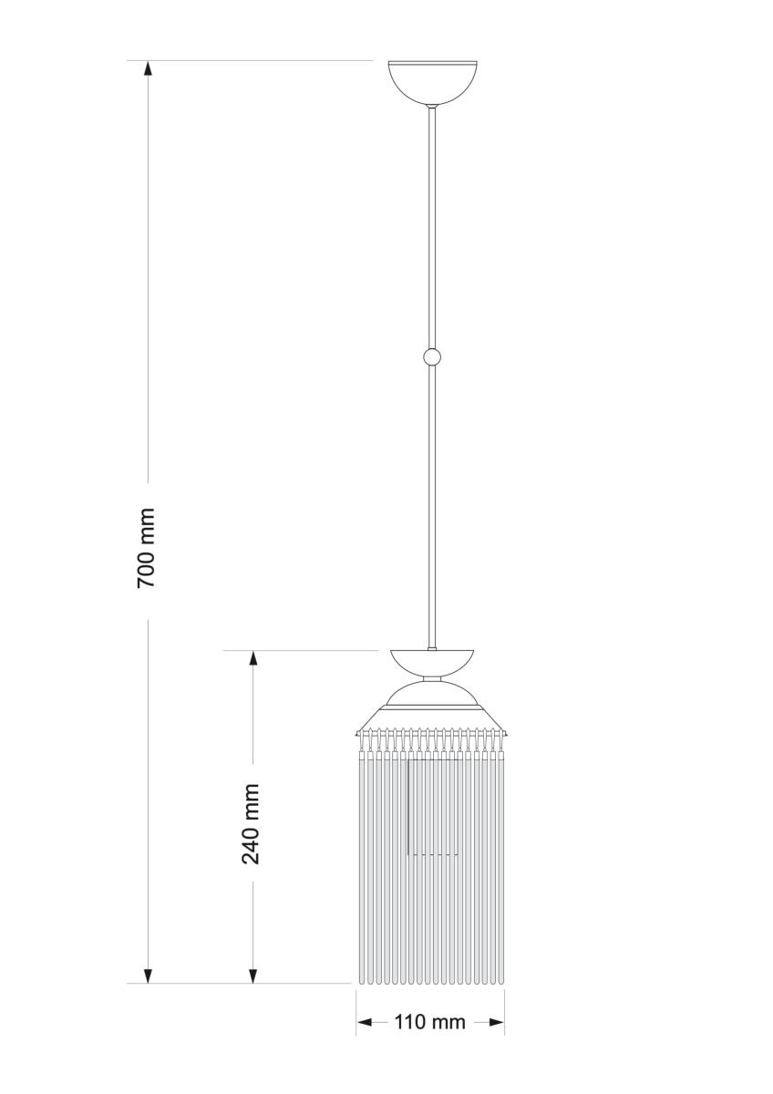 Подвесной светильник Kutek Fiore FIO-ZW-1 (P) 110