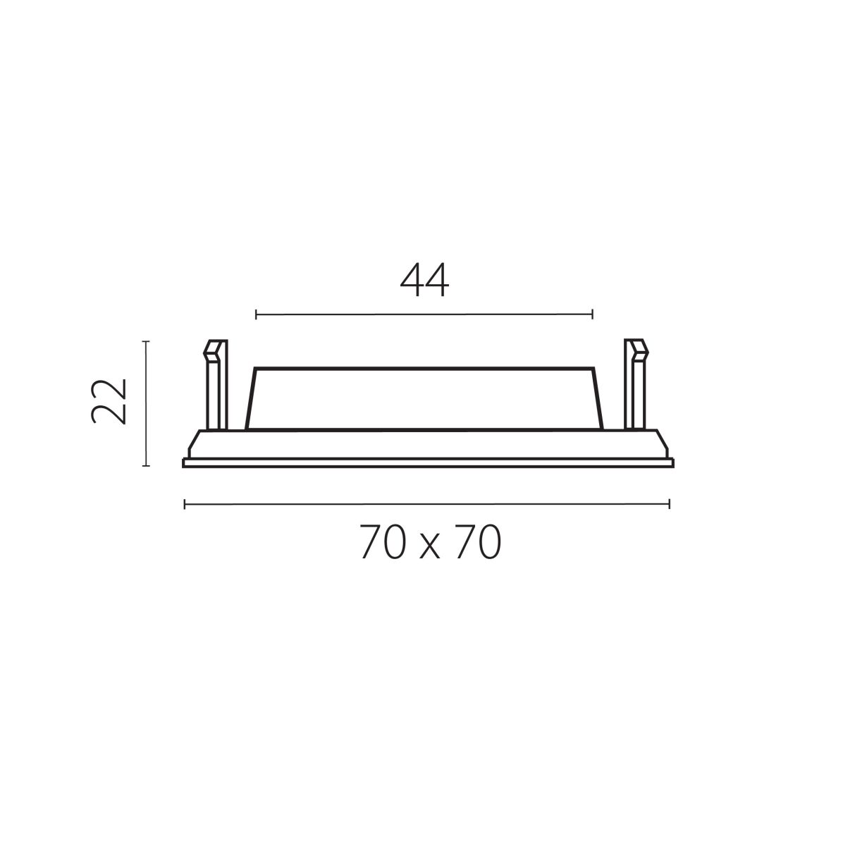 Рефлектор квадратный для рамок 07521х/07521X-01 и 07522х/07522X-01 Lightstar Stella 075514