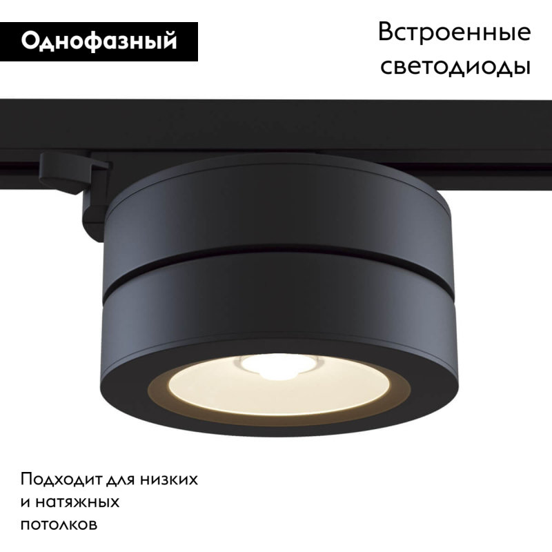 Трековый светодиодный светильник Maytoni Track TR006-1-12W3K-B