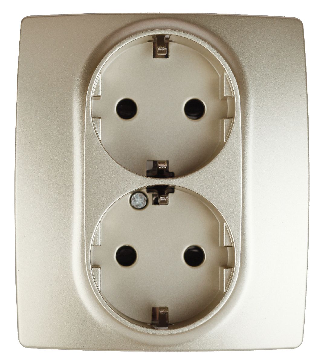 Розетка 2P+E Schuko со шторками Эра 12-2104-04 Б0014702