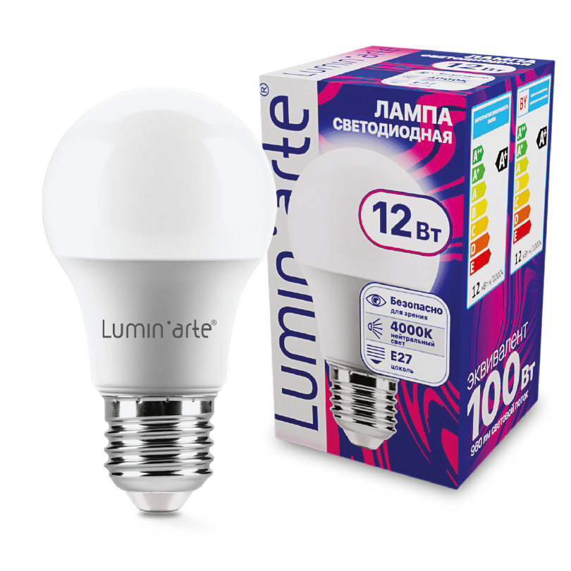 Светодиодная лампа Lumin'arte LSTD-A60-12W4KE27