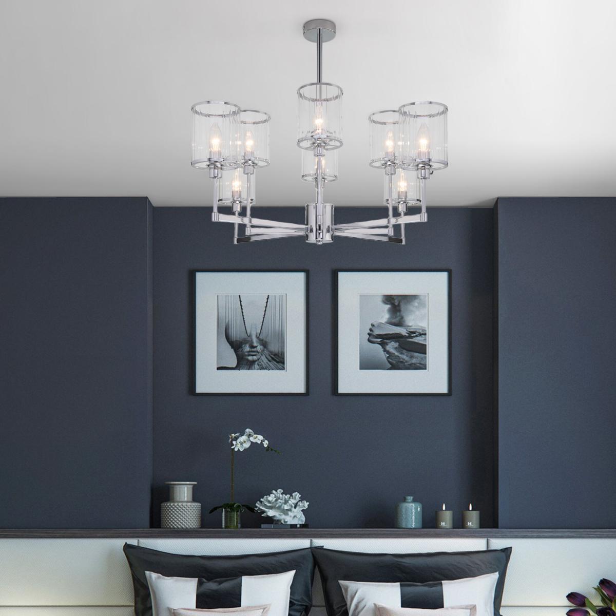 Люстра на штанге Eurosvet Inari 60144/8 хром Smart a061947