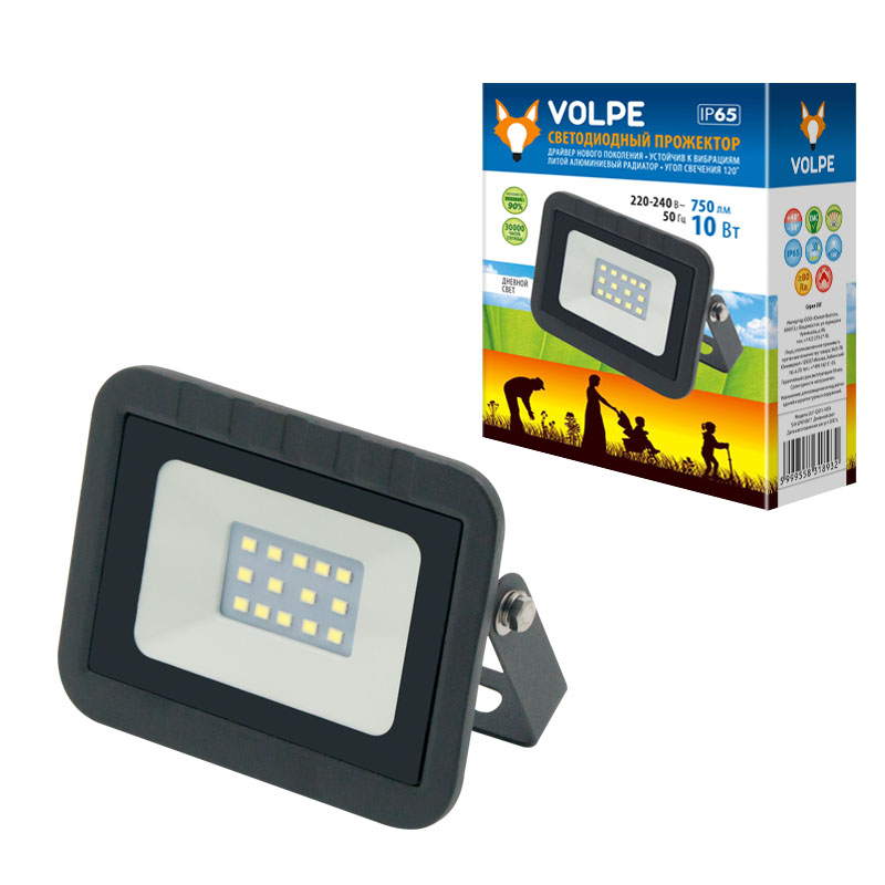 Прожектор Volpe ULF-Q511 30W/WW IP65 220-240В BLACK картон