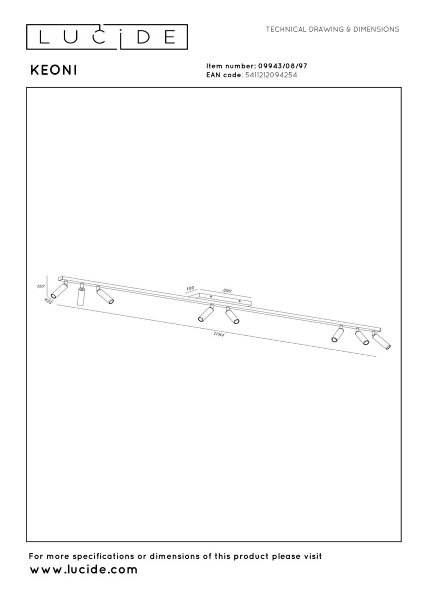 Спот Lucide Keoni 09943/08/97