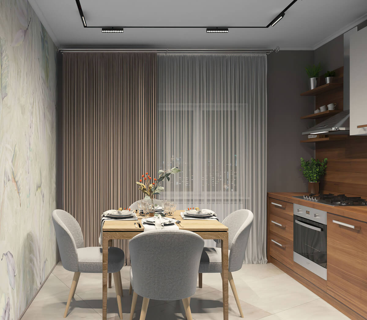 Трековый светодиодный светильник Denkirs DK8006-BK