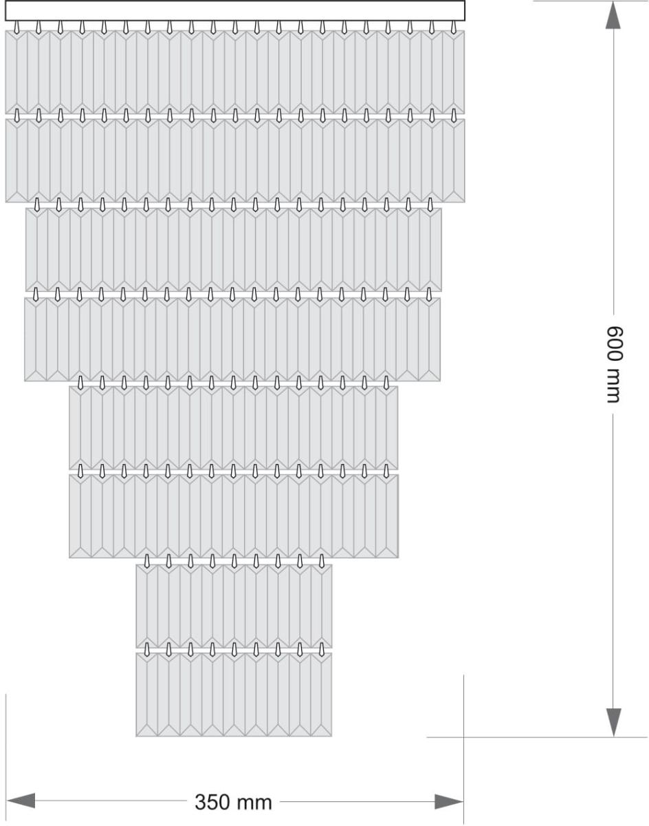 Каскадная люстра Kutek Ellini ELL-PLM-6(BN)350/II
