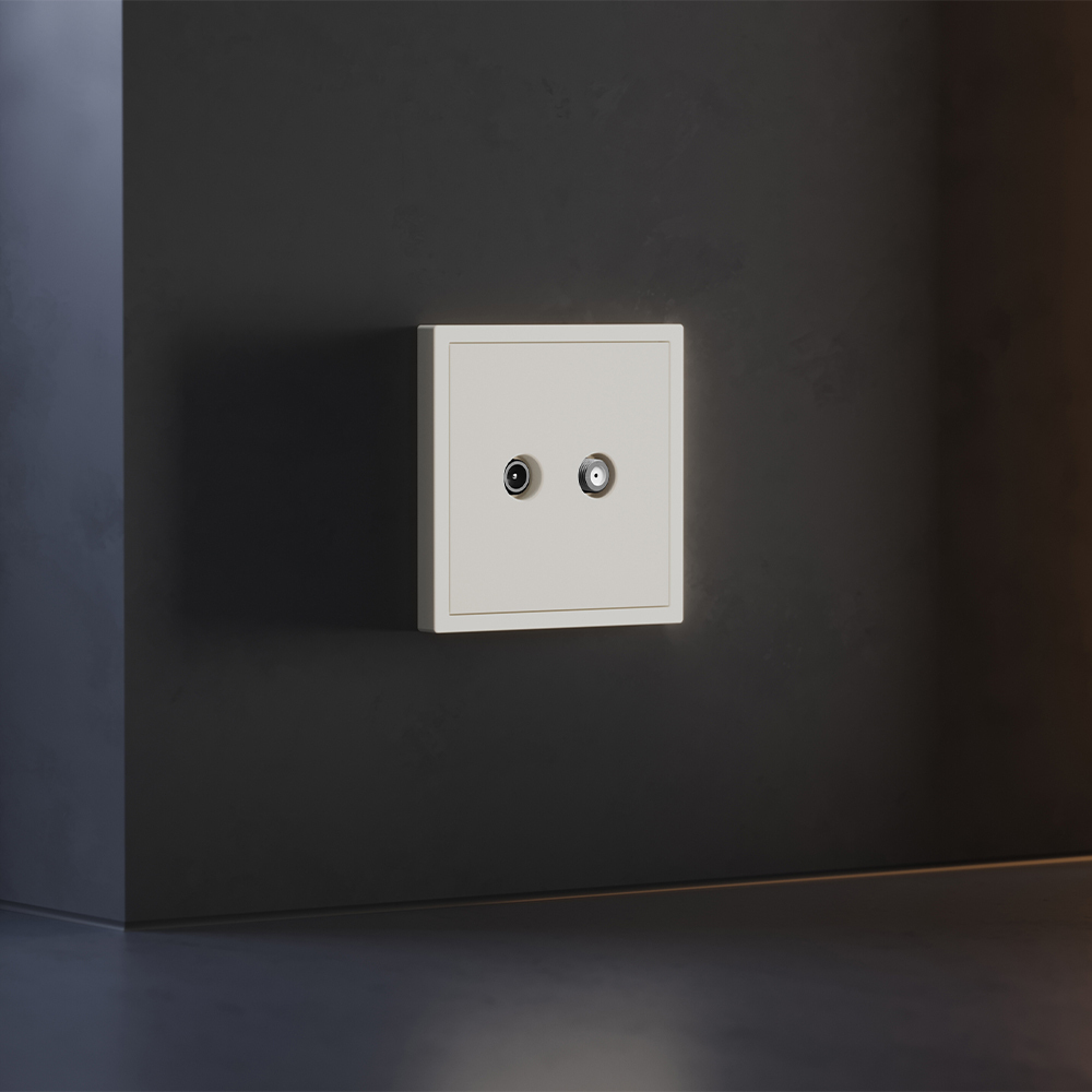 Накладка для розетки телевизионной оконечной TV+SAT Voltum S70 (хлопок) VLS001613