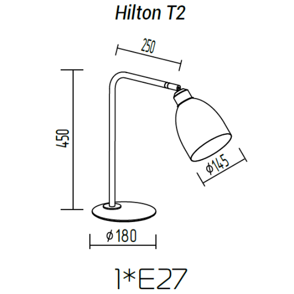 Настольная лампа TopDecor Hilton T2 12