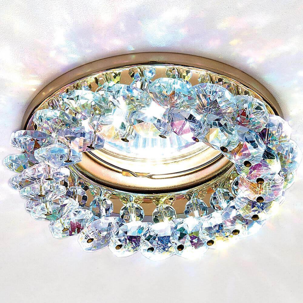 Встраиваемый светильник Ambrella Light Crystal K206 CL/G