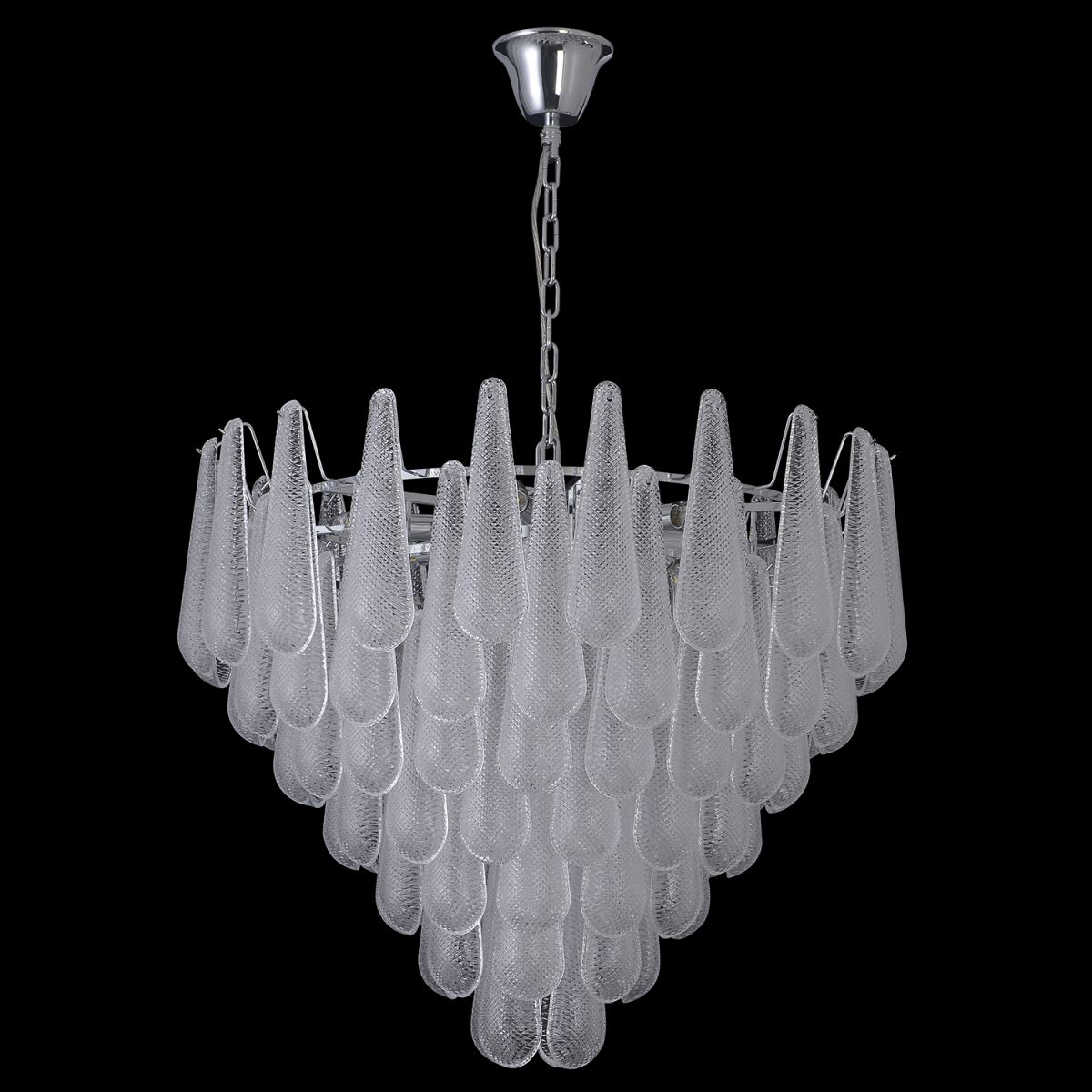 Подвесная люстра неоклассика Crystal Lux FONTAIN SP18 CHROME
