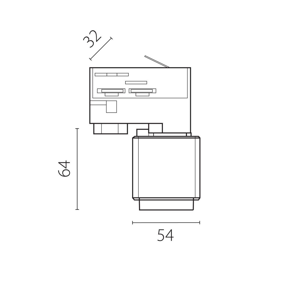 Адаптер для светильника с розеткой Shuko к шинопроводу 5030xx-R/5040xx-(F)/(R) Quattro Lightstar 594006-WSA