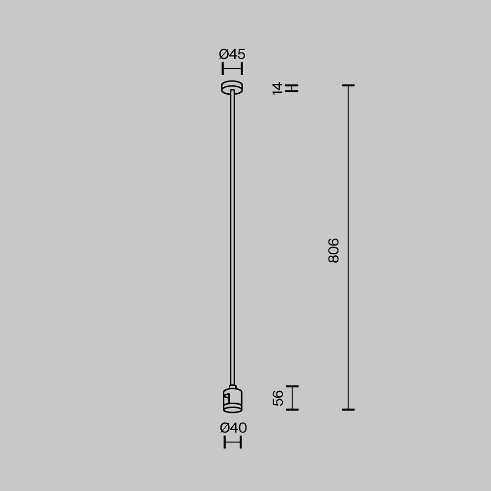 Крепление потолочное с прямым коннектором питания Maytoni Flarity TRA159С-IPCL1-BS