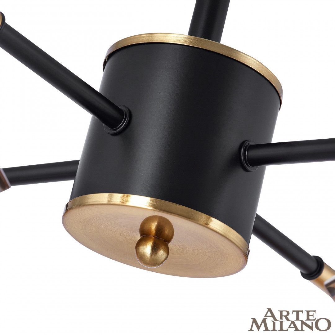 Люстра на штанге Arte Milano Neapolis 276708/8 BK/GD