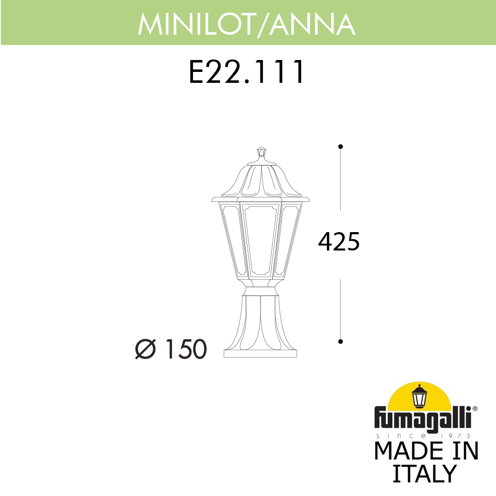 Ландшафтный светильник Fumagalli MINILOT/ANNA E22.111.000.WXE27