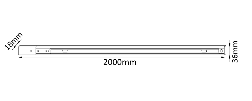 Шинопровод однофазный с питанием и заглушкой Crystal Lux CLT 0.11 CLT 0.11 01 L2000 WH