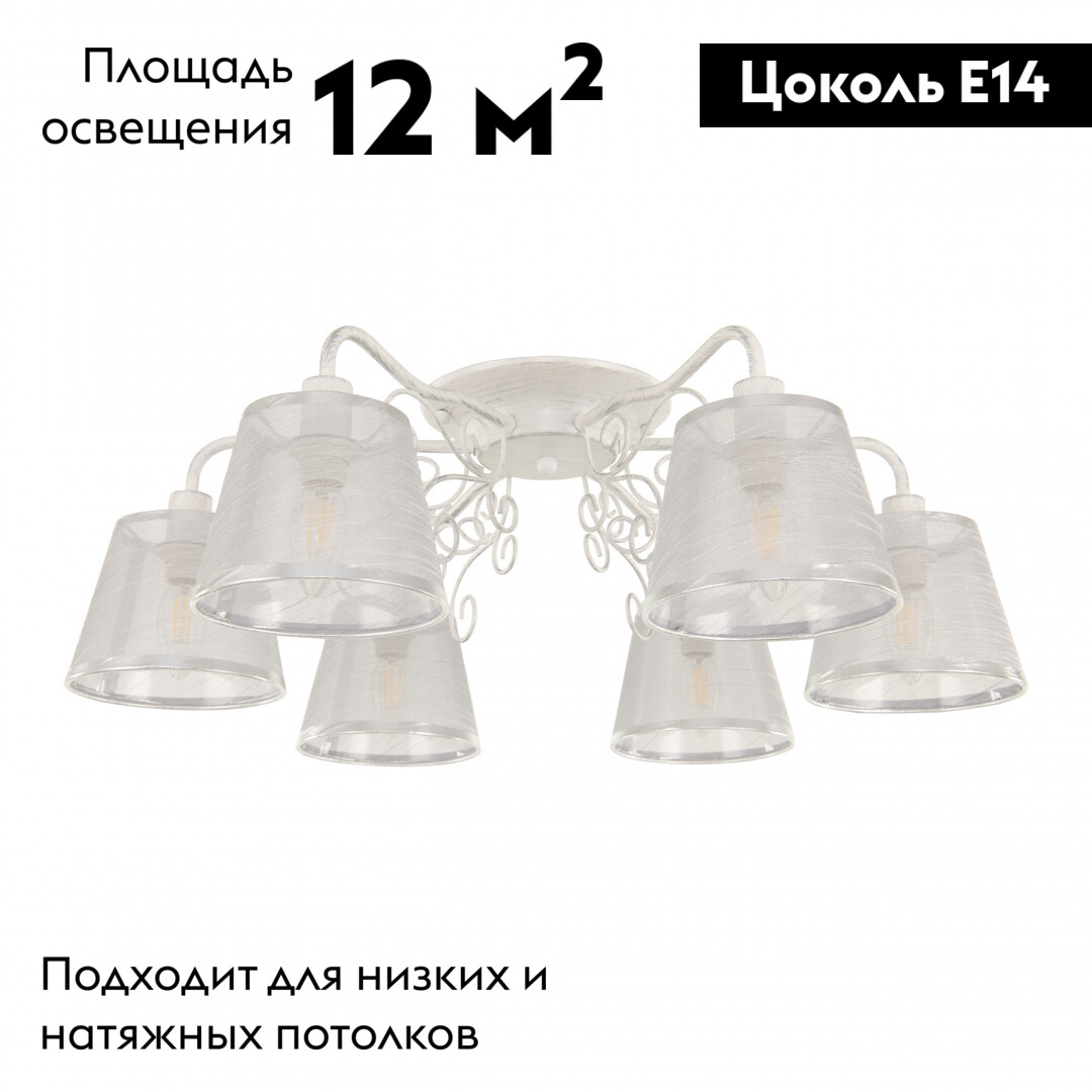 Потолочная люстра Arte Milano 341120/6 WT+SL
