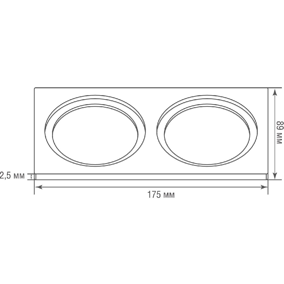 Двойная рамка для светильника Donolux Crater Frame DL20761W2