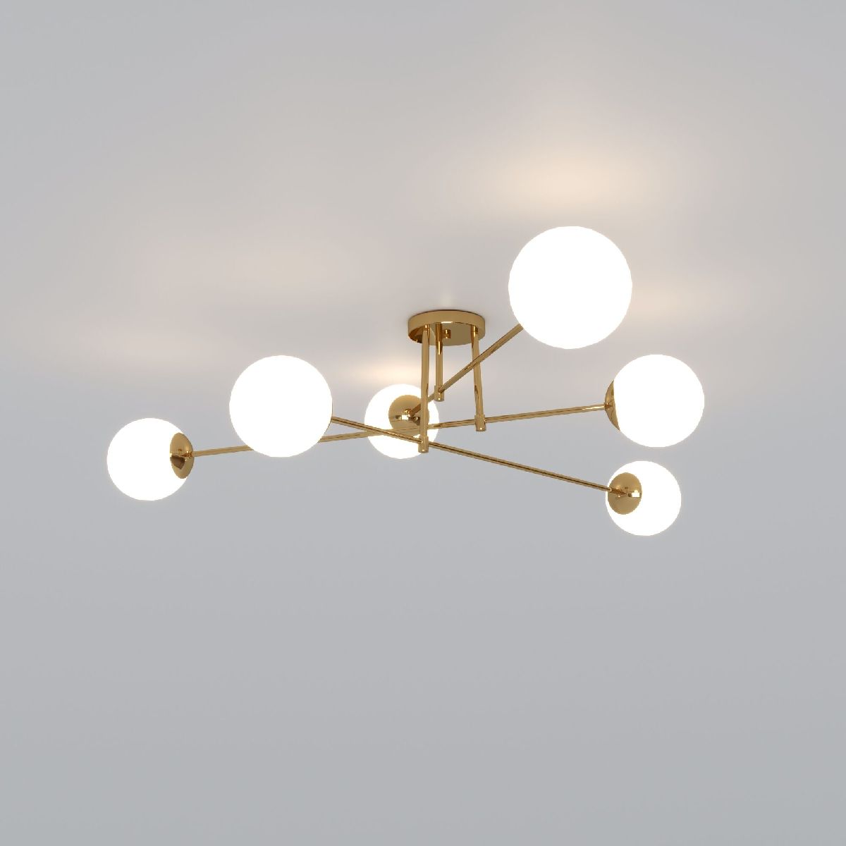 Потолочная люстра Eurosvet Netz 30181/6 латунь Smart a062217