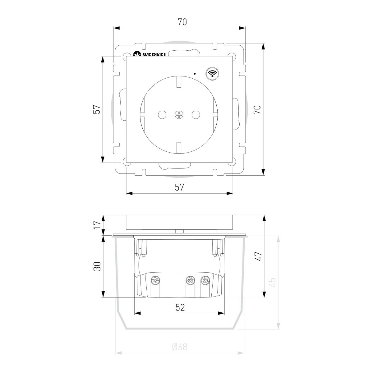 Розетка Wi-Fi Werkel белый W1171601 4690389176067