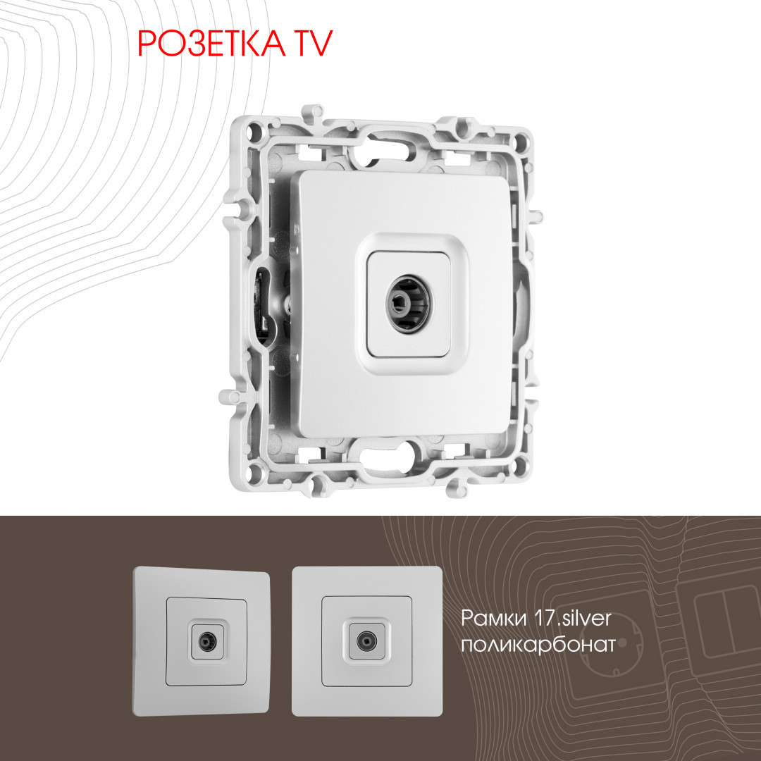 Розетка TV Arte Milano 217.43-1.silver