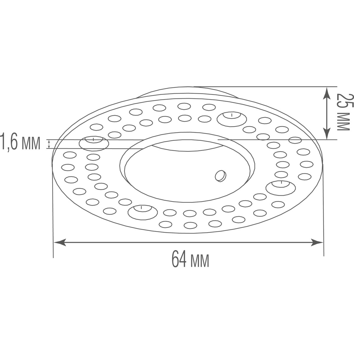 Встраиваемое основание Donolux Light Wave Recessed mounting 1W