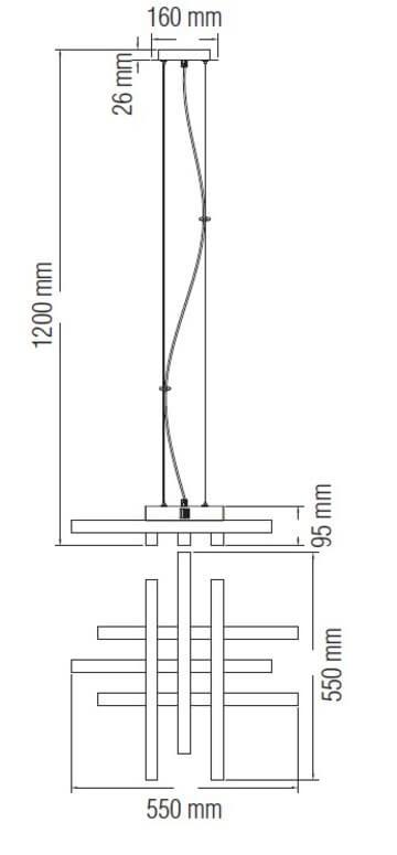 Подвесной светодиодный светильник (UL-00002059) Uniel ULY-U30B-240W/DW IP65 Silver