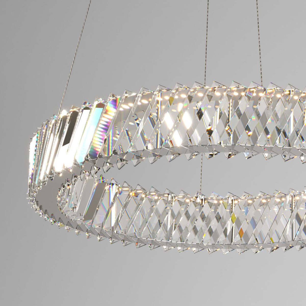 Подвесной светильник Eurosvet 101004 LED Никель хрусталь Strotskis a071451