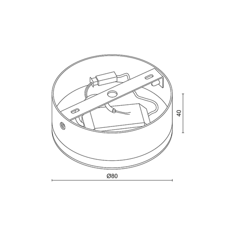 Накладной светодиодный светильник Ledron SDL06-R80-3100K White 00000013570