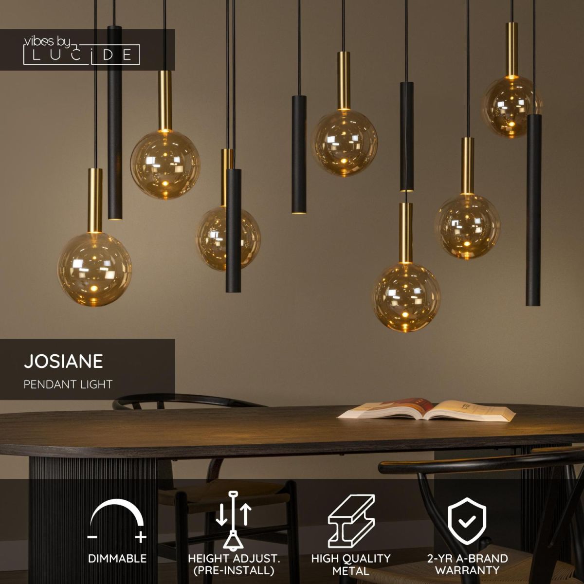 Подвесной светильник Lucide Josiane 21441/12/62