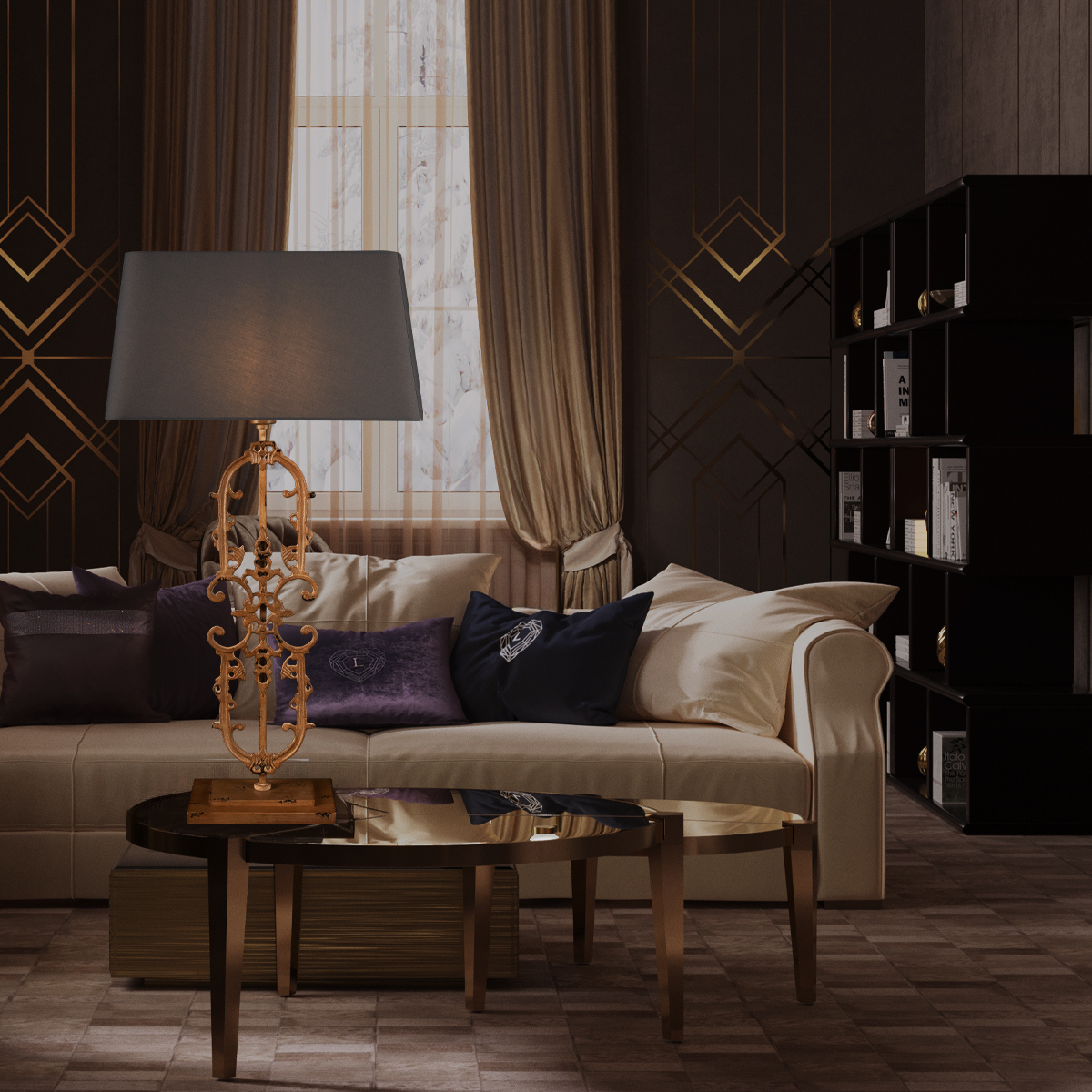 Настольная лампа Loft IT Lace 10439T/B