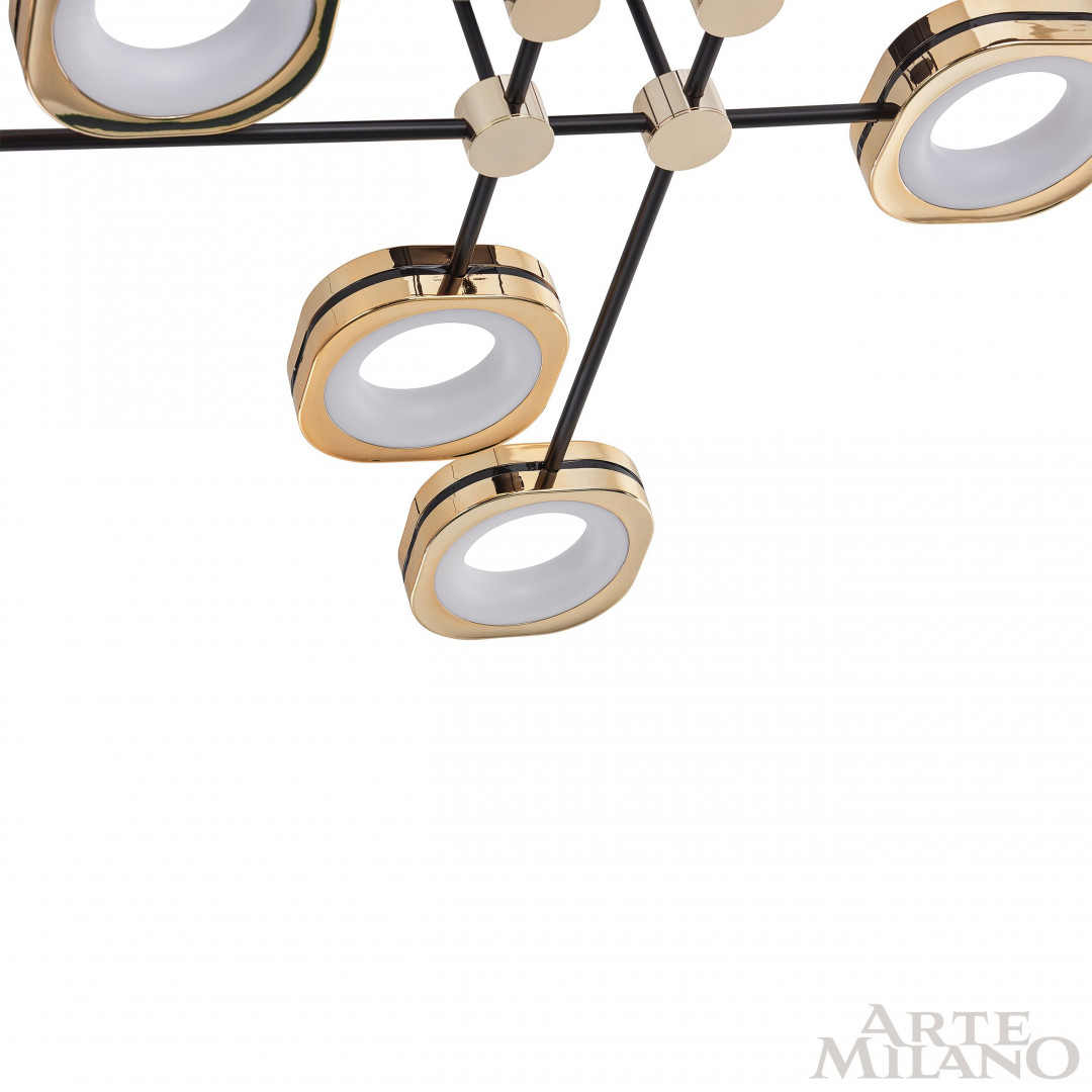 Потолочный светильник Arte Milano Ferrara 277999/8 BK/GD