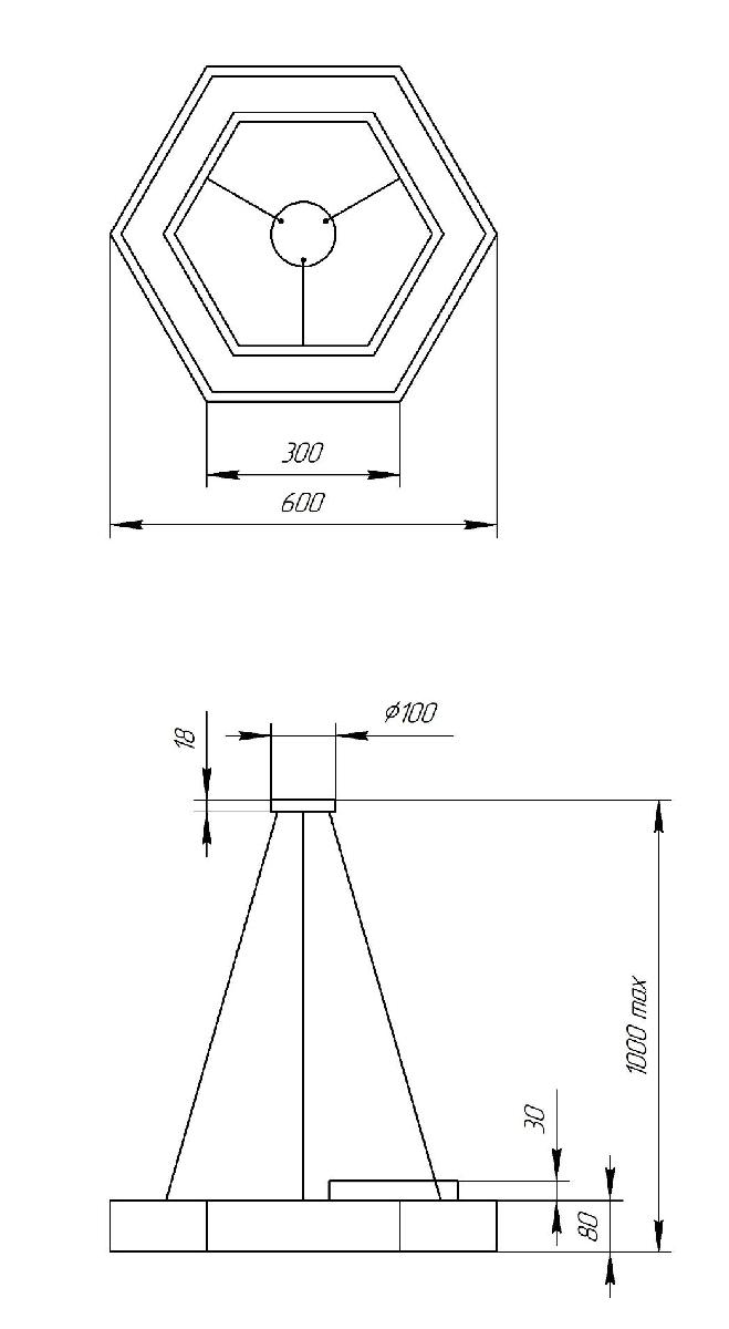Подвесной светильник Эра Geometria SPO-123-B-40K-045 Б0050555