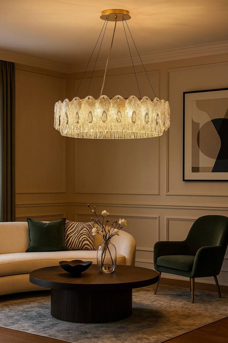 Подвесная люстра стекло Modelux ML.7445.800 GD