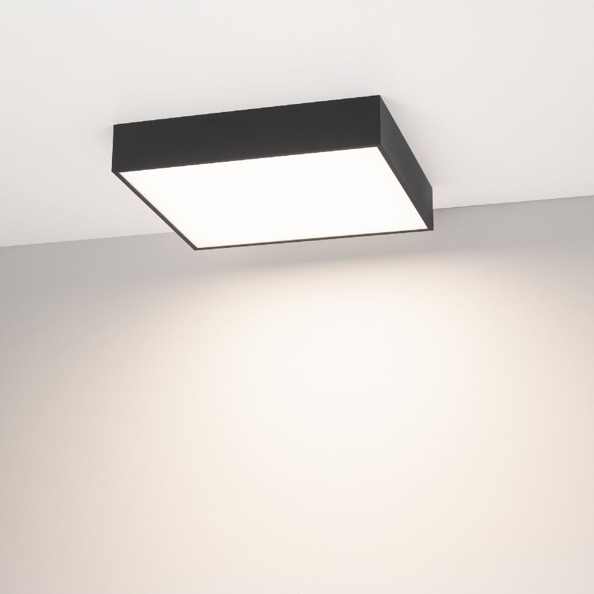Потолочный светильник Arlight IM-QUADRO-EMERGENCY-3H-S350x350-33W Warm3000 (BK, 120 deg, 230V) 041012