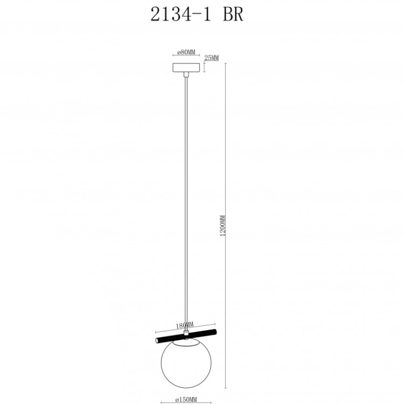 Подвесной светильник iLamp Golden 2134-1 BR