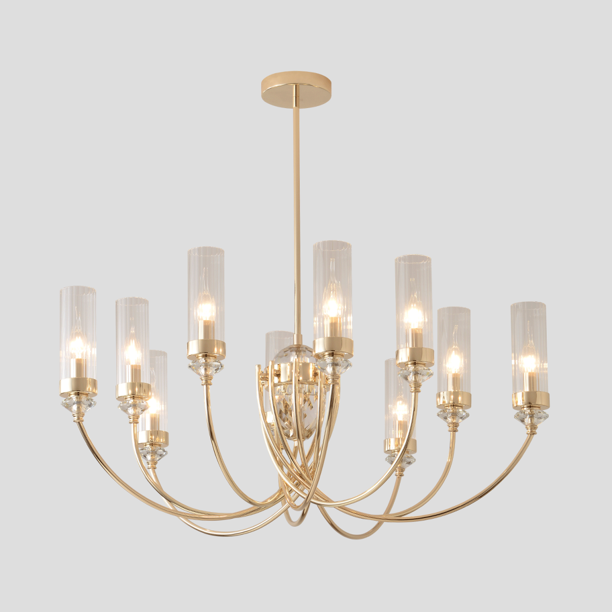 Люстра на штанге Crystal Lux SECRET SP10 GOLD