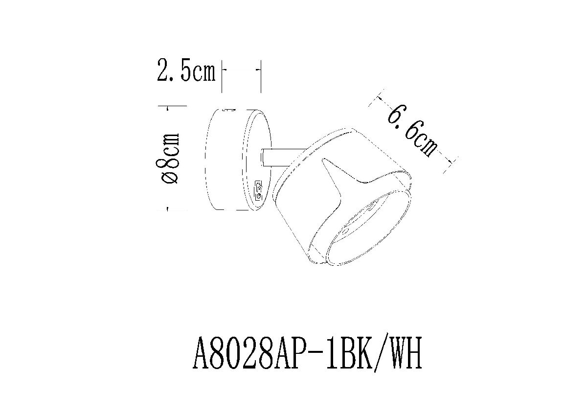 Спот Arte Lamp Amaks A8028AP-1WH