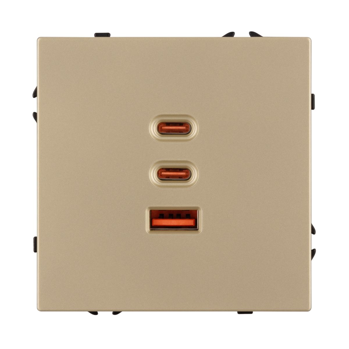 Механизм розетки с быстрой USB зарядкой Arlight SCT-NOBE-MUACC-SFPL-FC-GD (65W, QC3) 061836