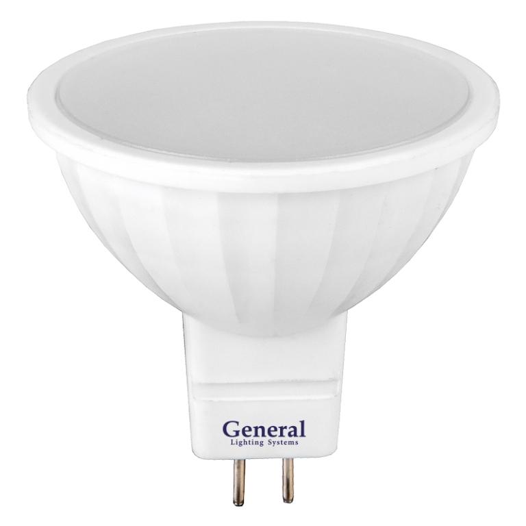 Светодиодная лампа General GLDEN-MR16-10-GU5.3-12-6500 661023