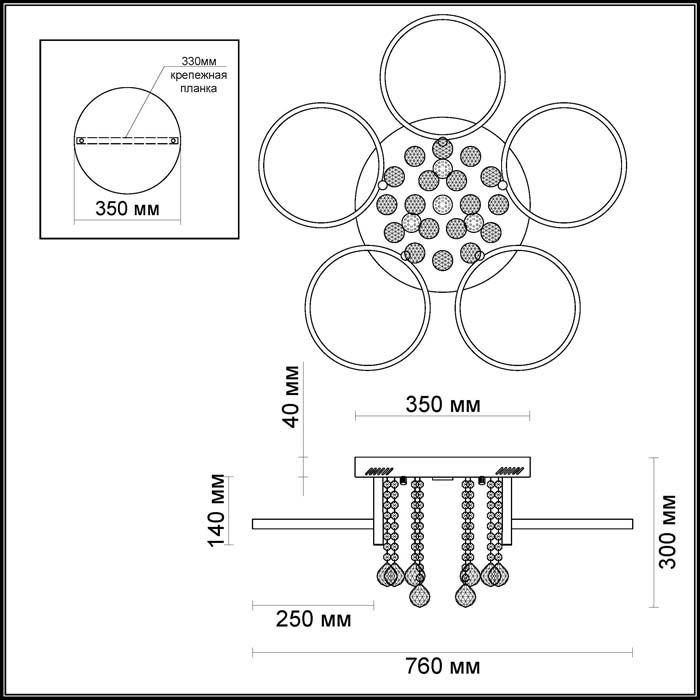 Потолочный светодиодный светильник Odeon Light Velo 3955/80L